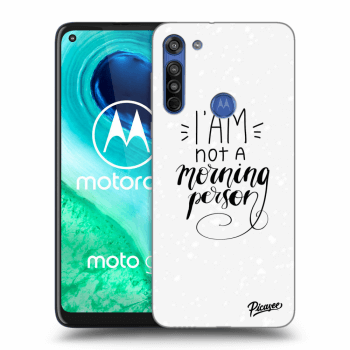 Picasee átlátszó szilikon tok az alábbi mobiltelefonokra Motorola Moto G8 - I am not a morning person