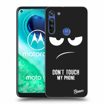 Picasee fekete szilikon tok az alábbi mobiltelefonokra Motorola Moto G8 - Don't Touch My Phone
