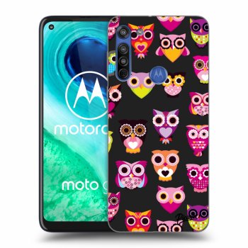 Picasee fekete szilikon tok az alábbi mobiltelefonokra Motorola Moto G8 - Owls