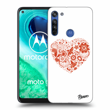 Picasee átlátszó szilikon tok az alábbi mobiltelefonokra Motorola Moto G8 - Big heart