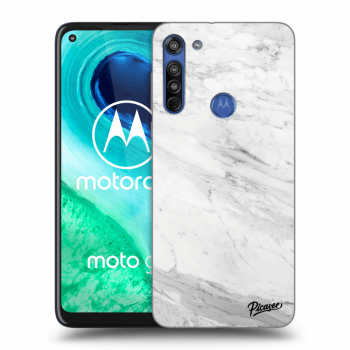 Picasee átlátszó szilikon tok az alábbi mobiltelefonokra Motorola Moto G8 - White marble