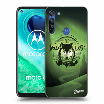 Picasee fekete szilikon tok az alábbi mobiltelefonokra Motorola Moto G8 - Wolf life