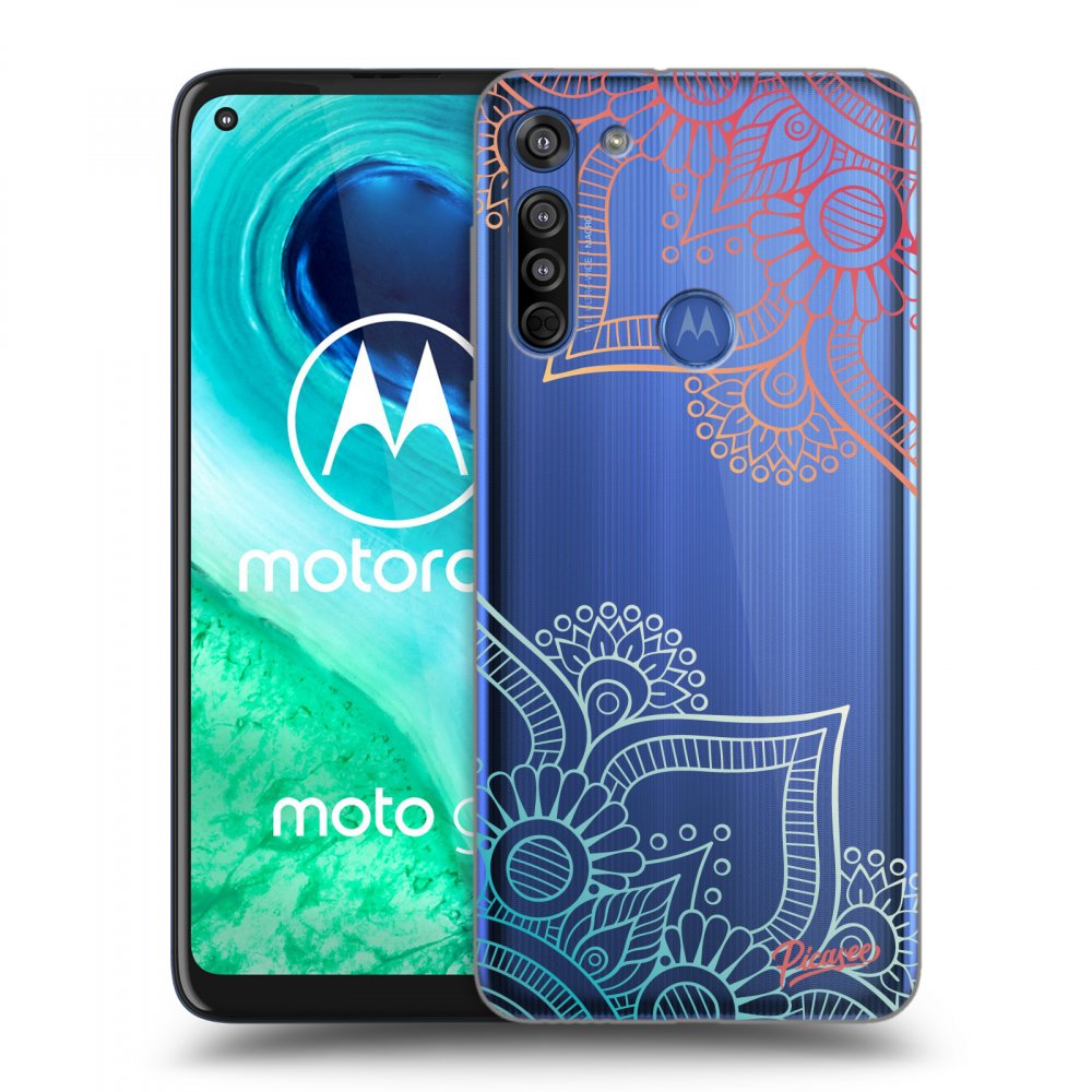 Picasee átlátszó szilikon tok az alábbi mobiltelefonokra Motorola Moto G8 - Flowers pattern