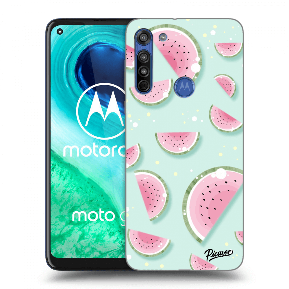 Picasee fekete szilikon tok az alábbi mobiltelefonokra Motorola Moto G8 - Watermelon 2