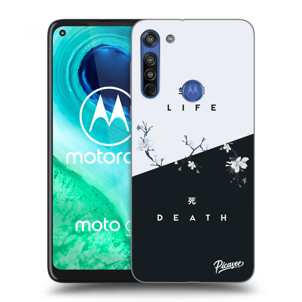 Picasee fekete szilikon tok az alábbi mobiltelefonokra Motorola Moto G8 - Life - Death