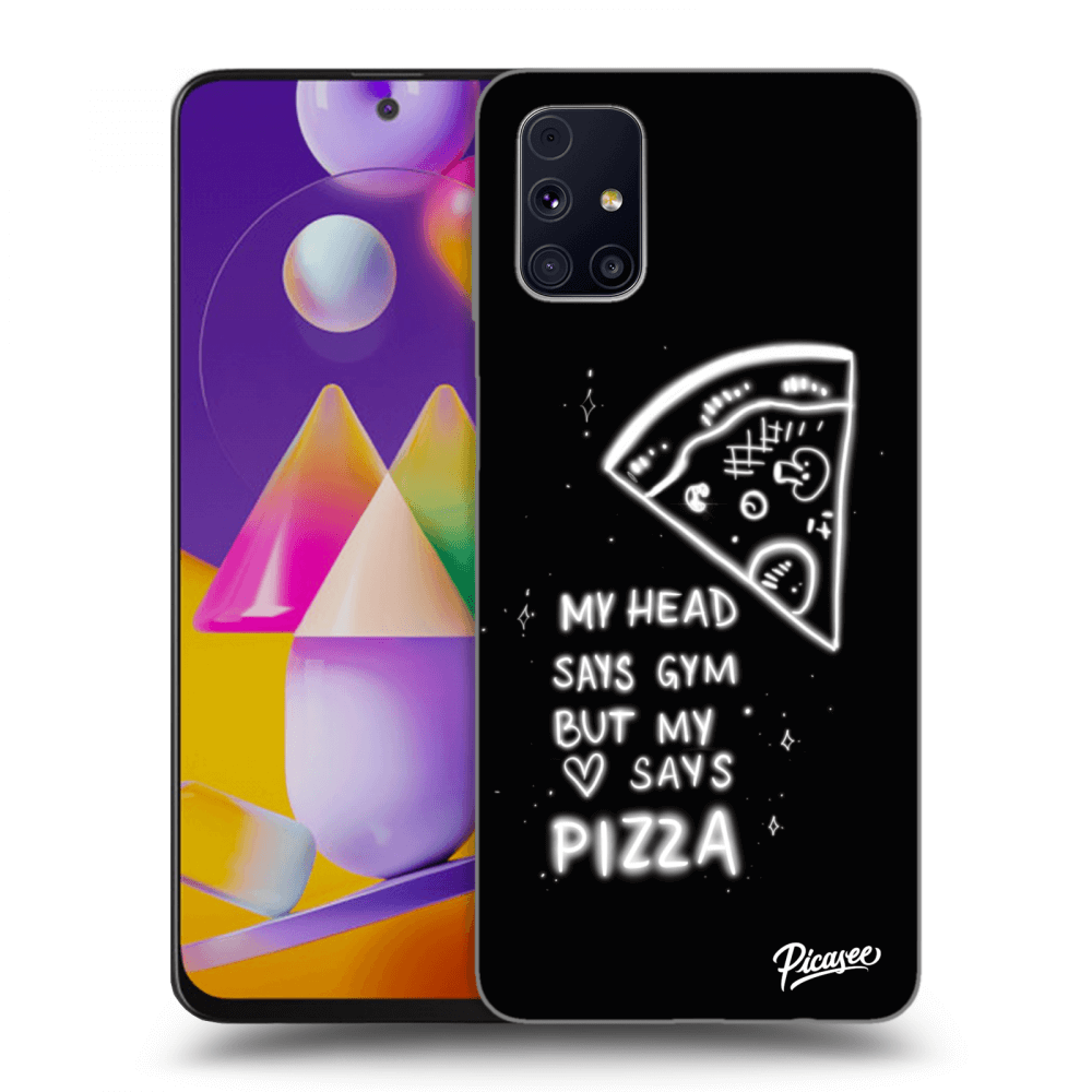 Picasee fekete szilikon tok az alábbi mobiltelefonokra Samsung Galaxy M31s - Pizza