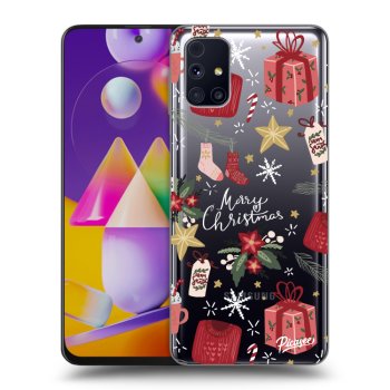Picasee átlátszó szilikon tok az alábbi mobiltelefonokra Samsung Galaxy M31s - Christmas