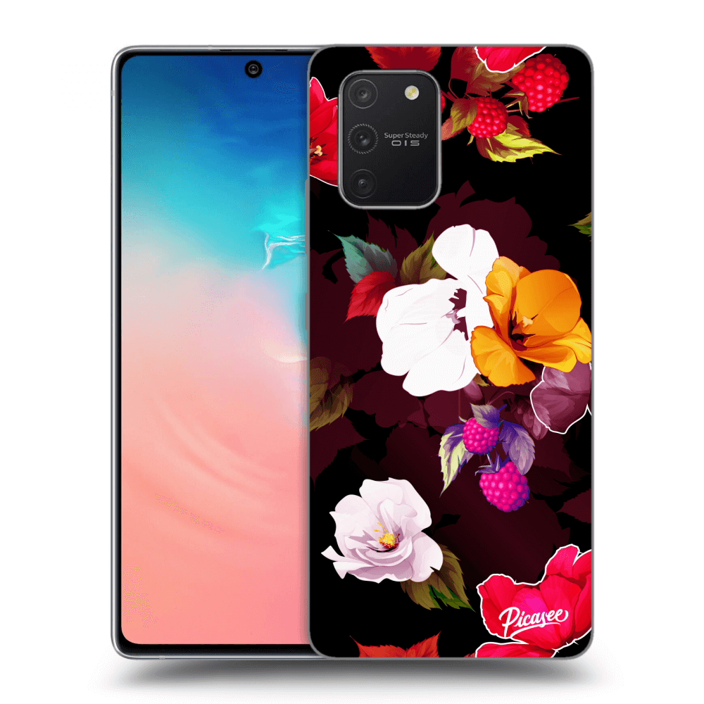 Picasee átlátszó szilikon tok az alábbi mobiltelefonokra Samsung Galaxy S10 Lite - Flowers and Berries
