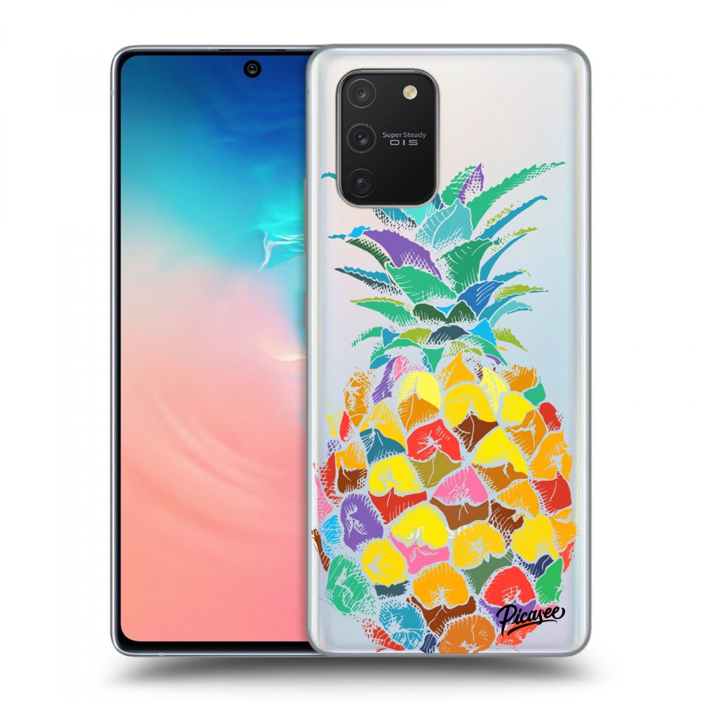 Picasee átlátszó szilikon tok az alábbi mobiltelefonokra Samsung Galaxy S10 Lite - Pineapple