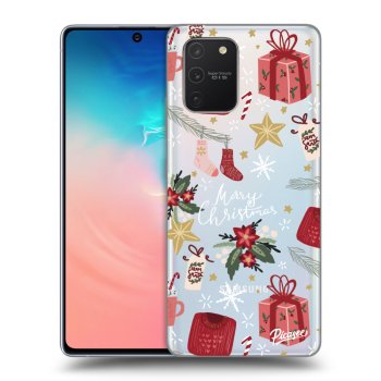 Picasee átlátszó szilikon tok az alábbi mobiltelefonokra Samsung Galaxy S10 Lite - Christmas