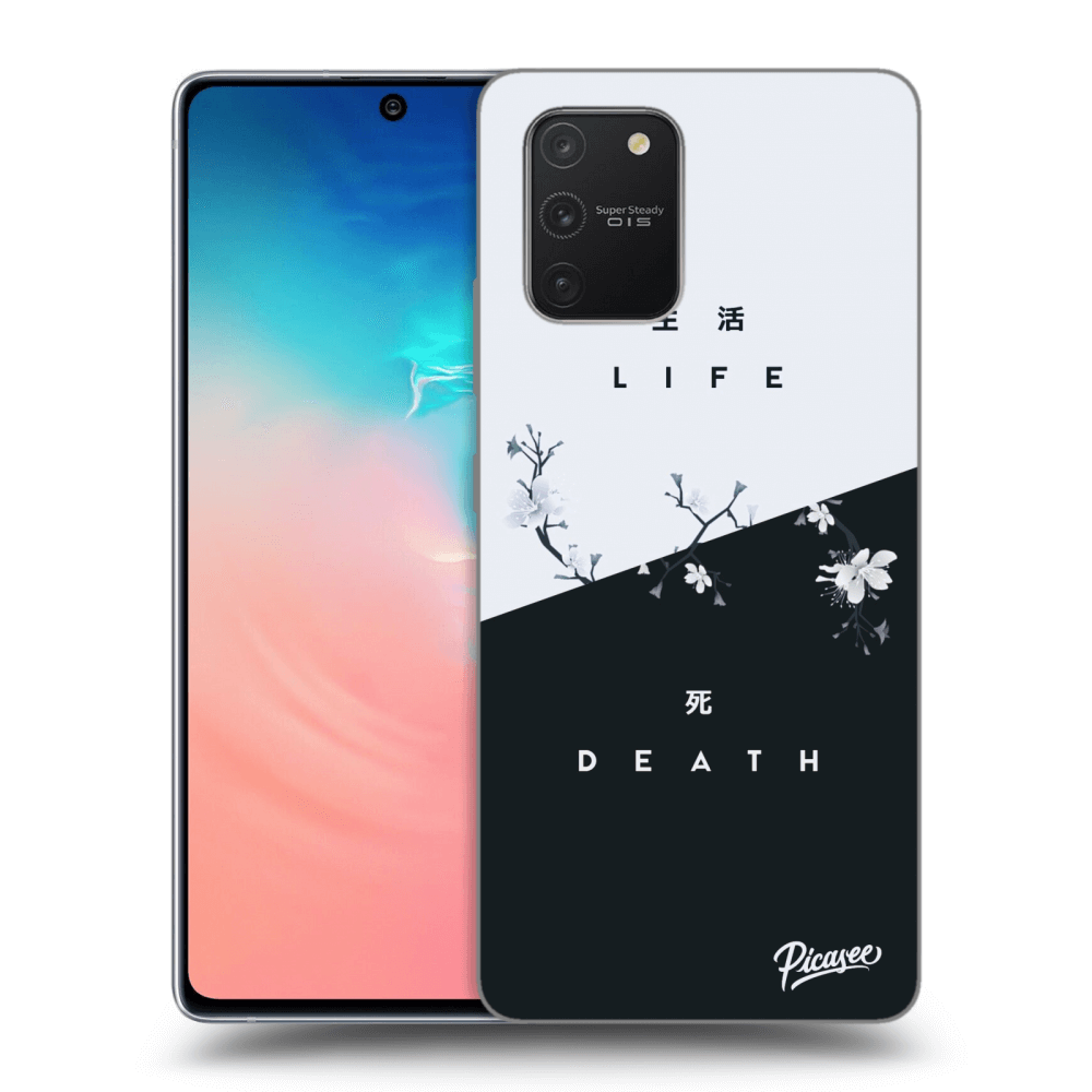 Picasee fekete szilikon tok az alábbi mobiltelefonokra Samsung Galaxy S10 Lite - Life - Death