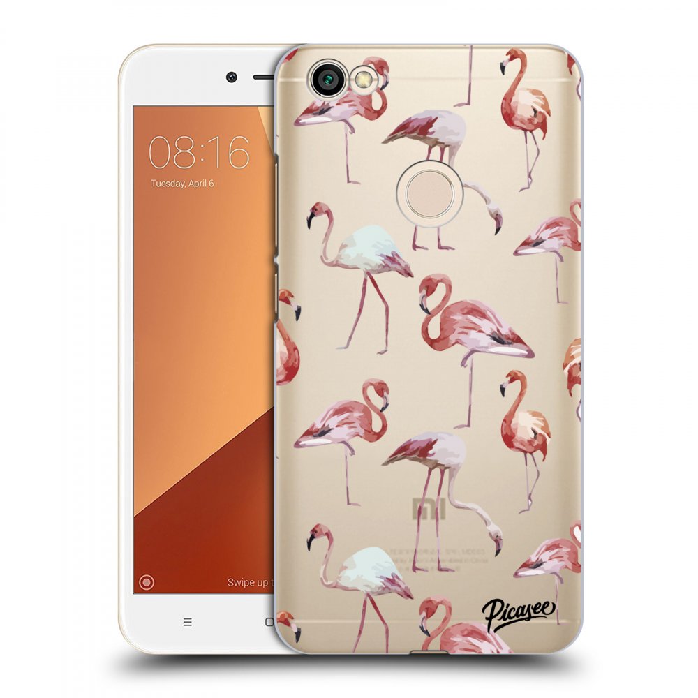 Picasee átlátszó szilikon tok az alábbi mobiltelefonokra Xiaomi Redmi Note 5A Prime - Flamingos