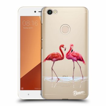 Picasee műanyag átlátszó tok az alábbi mobiltelefonokra Xiaomi Redmi Note 5A Prime - Flamingos couple