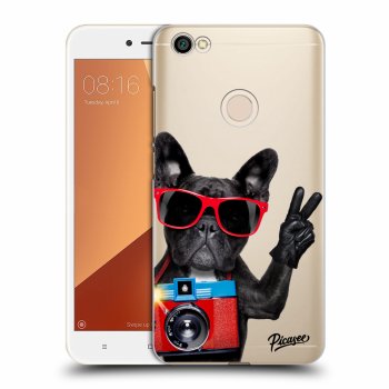 Picasee átlátszó szilikon tok az alábbi mobiltelefonokra Xiaomi Redmi Note 5A Prime - French Bulldog