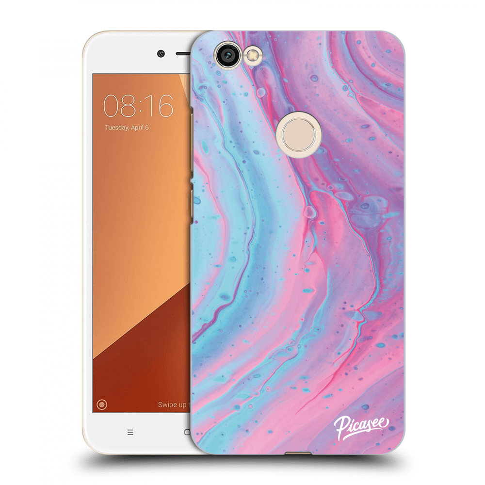 Picasee műanyag átlátszó tok az alábbi mobiltelefonokra Xiaomi Redmi Note 5A Prime - Pink liquid