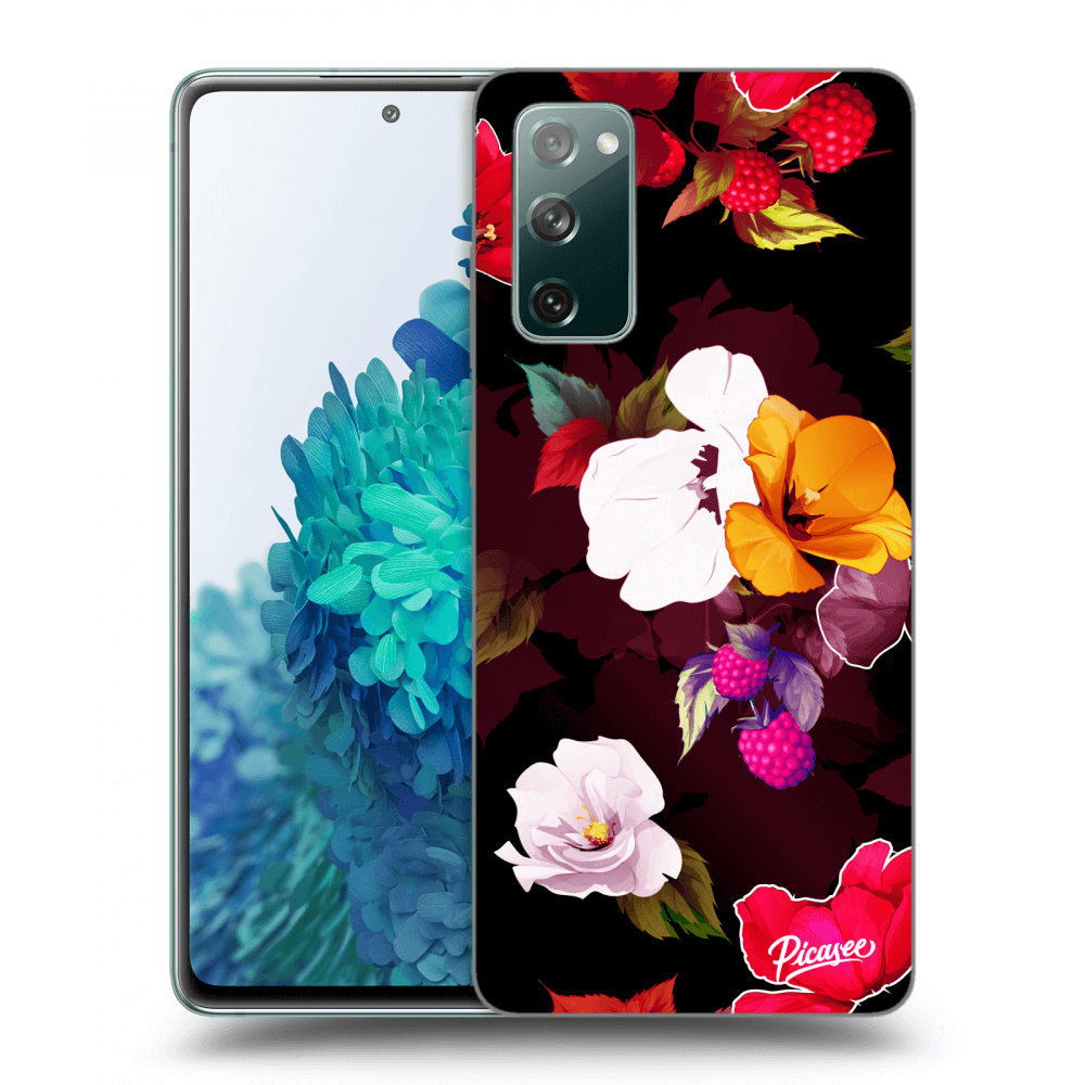 Picasee átlátszó szilikon tok az alábbi mobiltelefonokra Samsung Galaxy S20 FE - Flowers and Berries