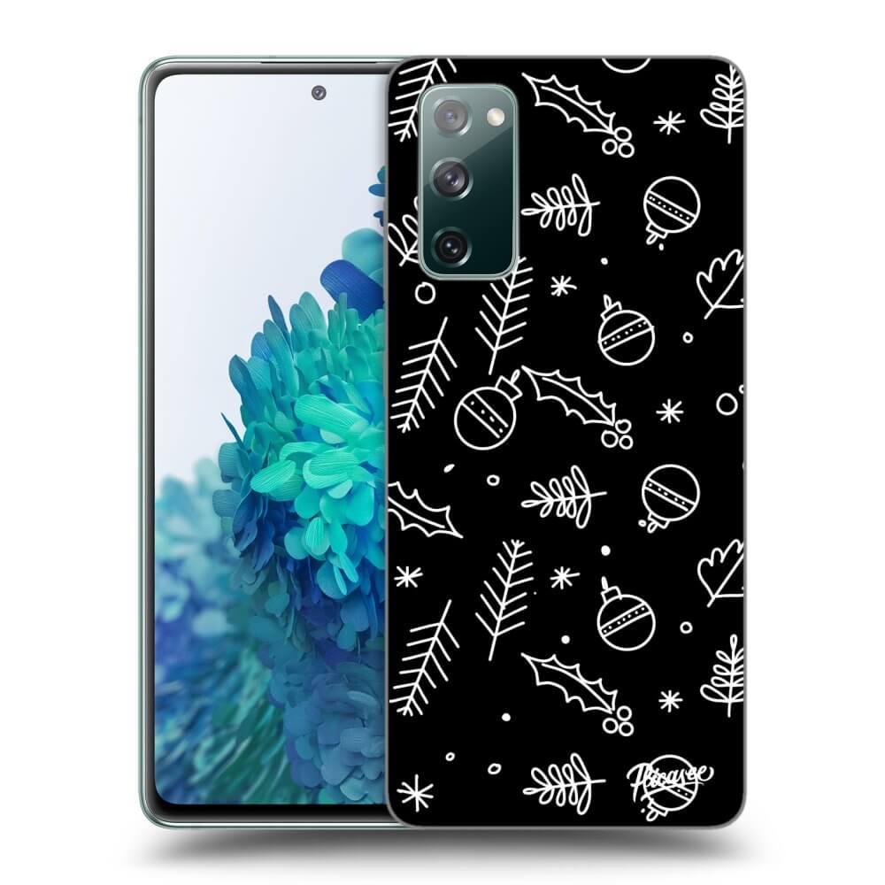 Picasee fekete szilikon tok az alábbi mobiltelefonokra Samsung Galaxy S20 FE - Mistletoe