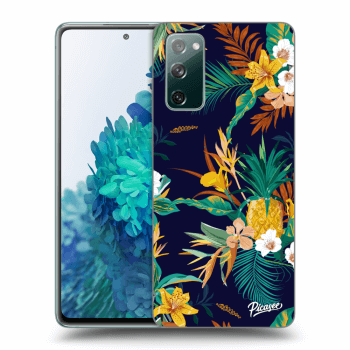 Picasee fekete szilikon tok az alábbi mobiltelefonokra Samsung Galaxy S20 FE - Pineapple Color