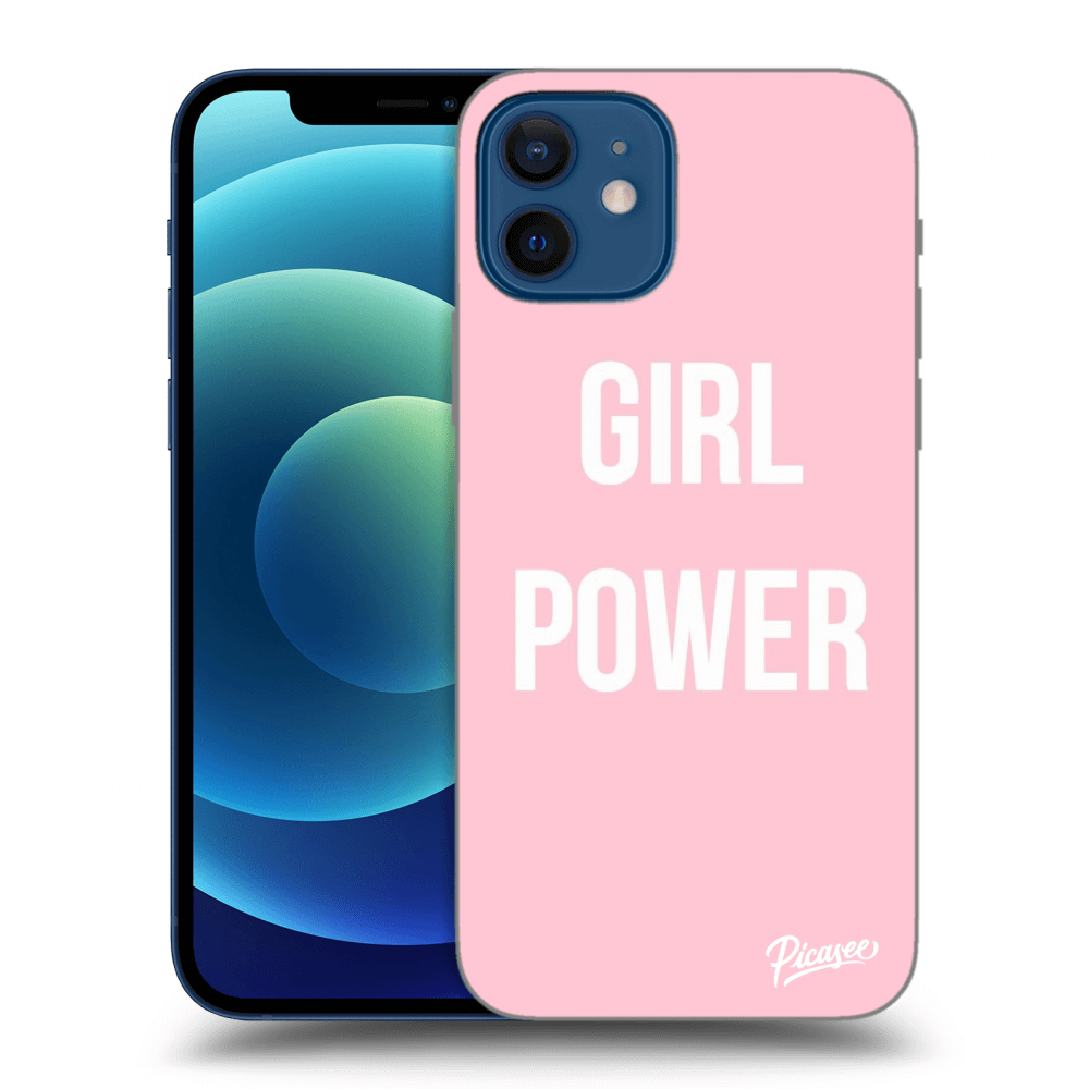 Picasee fekete szilikon tok az alábbi mobiltelefonokra Apple iPhone 12 - Girl power