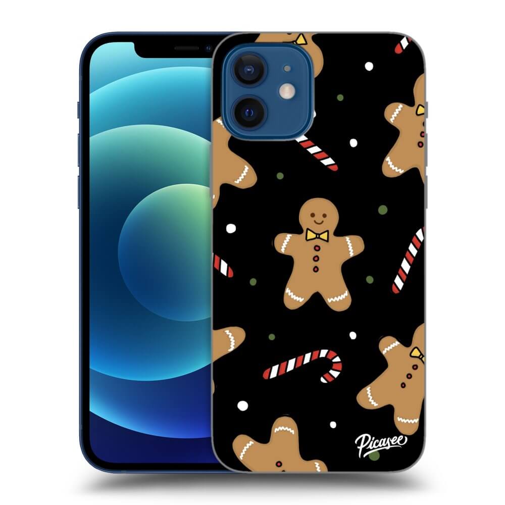 Picasee fekete szilikon tok az alábbi mobiltelefonokra Apple iPhone 12 - Gingerbread