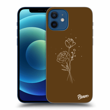 Picasee ULTIMATE CASE MagSafe Apple iPhone 12 - készülékre - Brown flowers