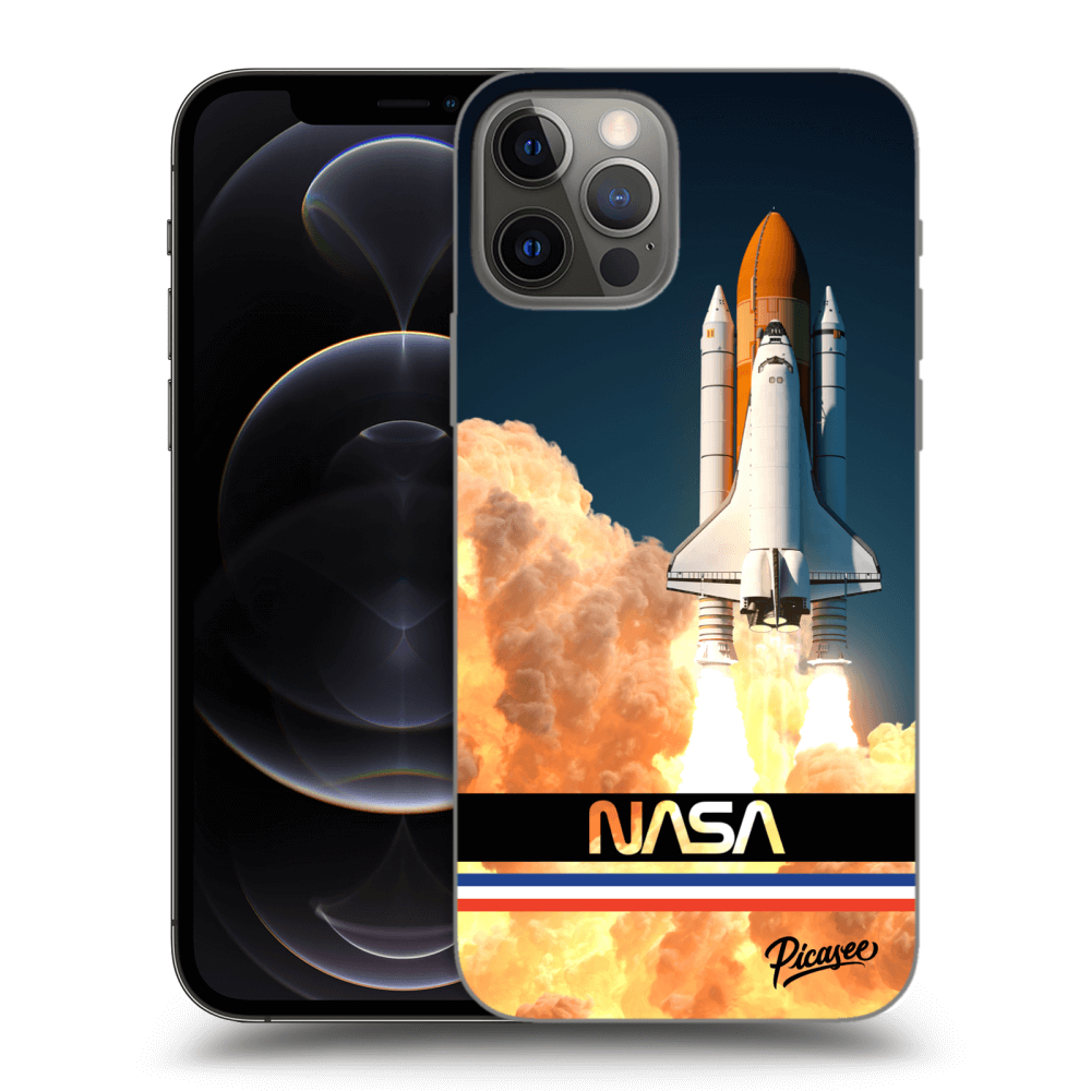Picasee fekete szilikon tok az alábbi mobiltelefonokra Apple iPhone 12 Pro - Space Shuttle