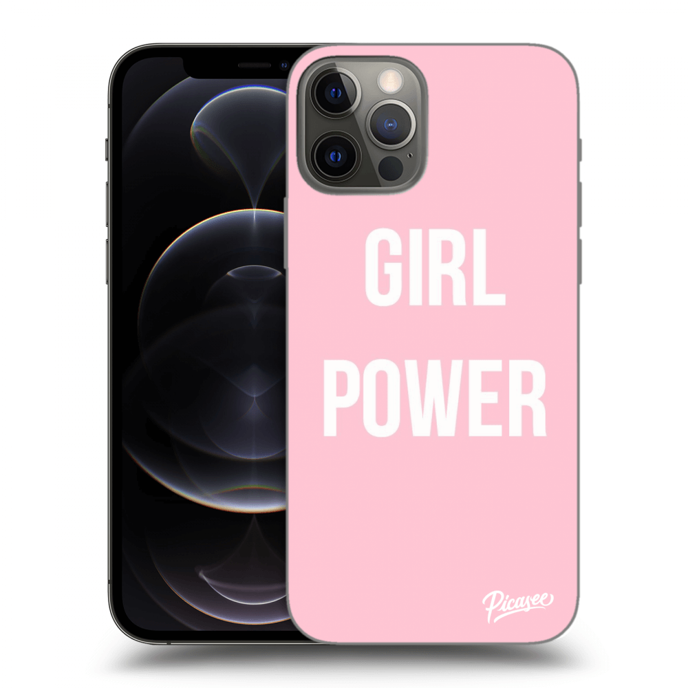 Picasee fekete szilikon tok az alábbi mobiltelefonokra Apple iPhone 12 Pro - Girl power