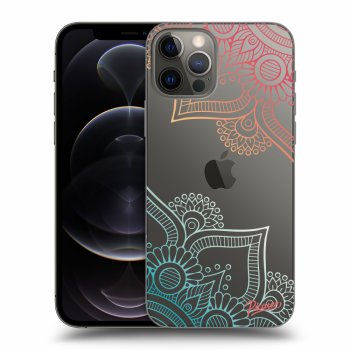 Picasee átlátszó szilikon tok az alábbi mobiltelefonokra Apple iPhone 12 Pro - Flowers pattern