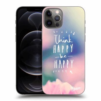 Picasee átlátszó szilikon tok az alábbi mobiltelefonokra Apple iPhone 12 Pro - Think happy be happy