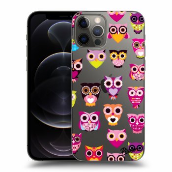 Picasee átlátszó szilikon tok az alábbi mobiltelefonokra Apple iPhone 12 Pro - Owls