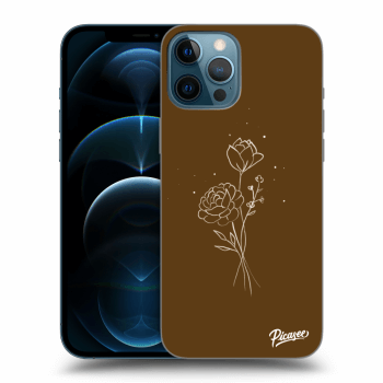 Picasee ULTIMATE CASE MagSafe Apple iPhone 12 Pro Max - készülékre - Brown flowers