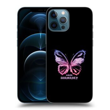 Picasee fekete szilikon tok az alábbi mobiltelefonokra Apple iPhone 12 Pro Max - Diamanty Purple