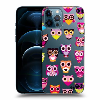 Picasee átlátszó szilikon tok az alábbi mobiltelefonokra Apple iPhone 12 Pro Max - Owls