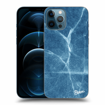 Picasee fekete szilikon tok az alábbi mobiltelefonokra Apple iPhone 12 Pro Max - Blue marble