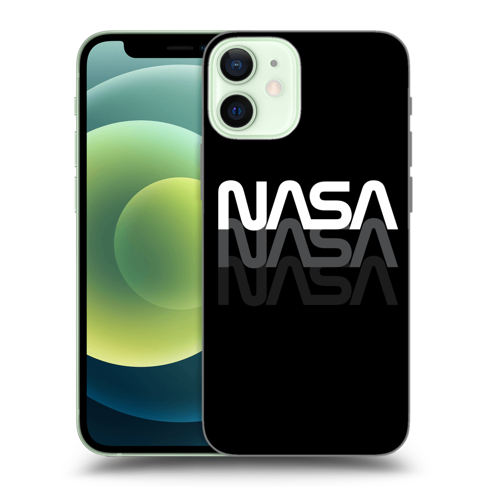 Picasee fekete szilikon tok az alábbi mobiltelefonokra Apple iPhone 12 mini - NASA Triple