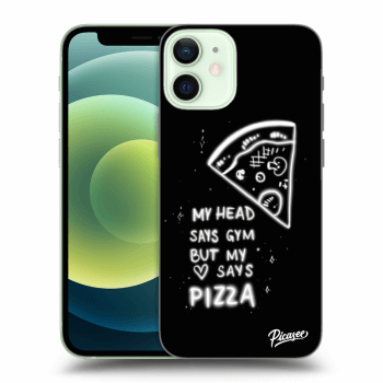 Picasee átlátszó szilikon tok az alábbi mobiltelefonokra Apple iPhone 12 mini - Pizza