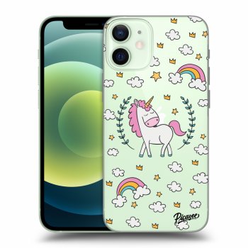 Picasee átlátszó szilikon tok az alábbi mobiltelefonokra Apple iPhone 12 mini - Unicorn star heaven