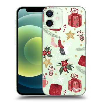 Picasee átlátszó szilikon tok az alábbi mobiltelefonokra Apple iPhone 12 mini - Christmas