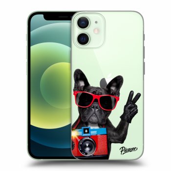 Picasee átlátszó szilikon tok az alábbi mobiltelefonokra Apple iPhone 12 mini - French Bulldog