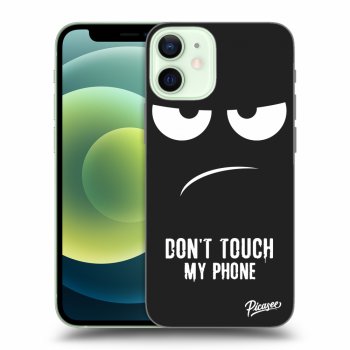 Picasee fekete szilikon tok az alábbi mobiltelefonokra Apple iPhone 12 mini - Don't Touch My Phone
