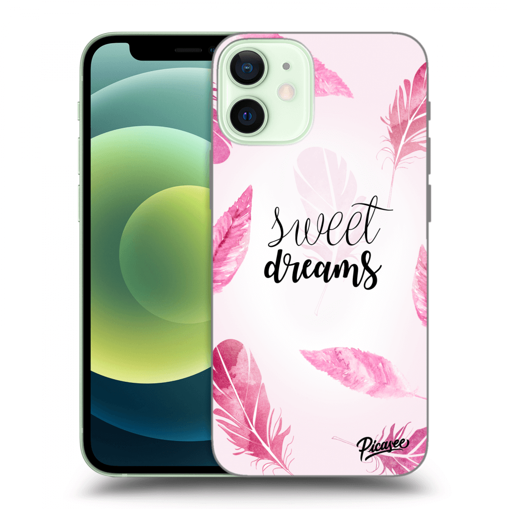 Picasee fekete szilikon tok az alábbi mobiltelefonokra Apple iPhone 12 mini - Sweet dreams