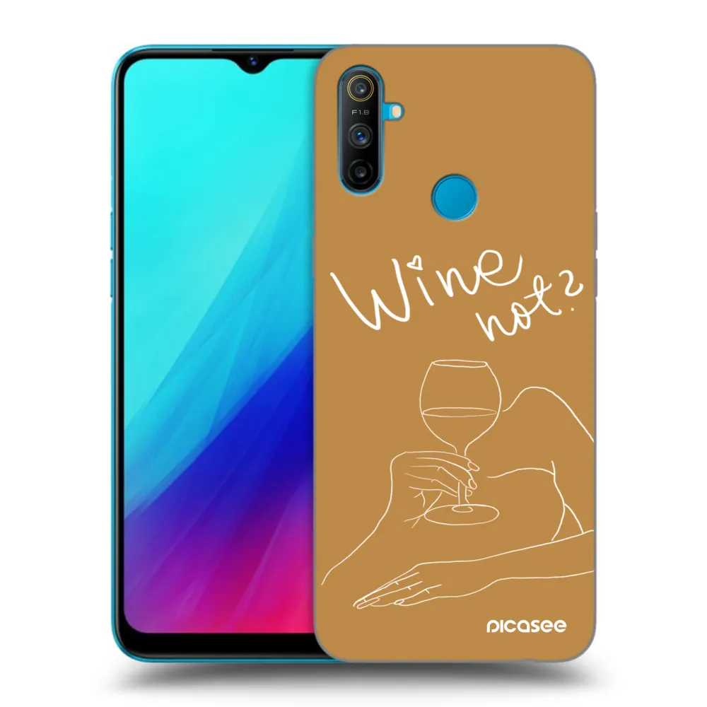 Picasee fekete szilikon tok az alábbi mobiltelefonokra Realme C3 - Wine not
