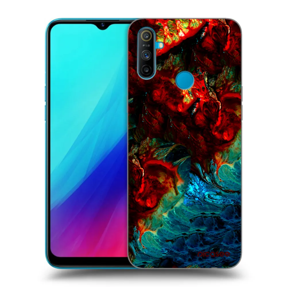 Picasee fekete szilikon tok az alábbi mobiltelefonokra Realme C3 - Universe