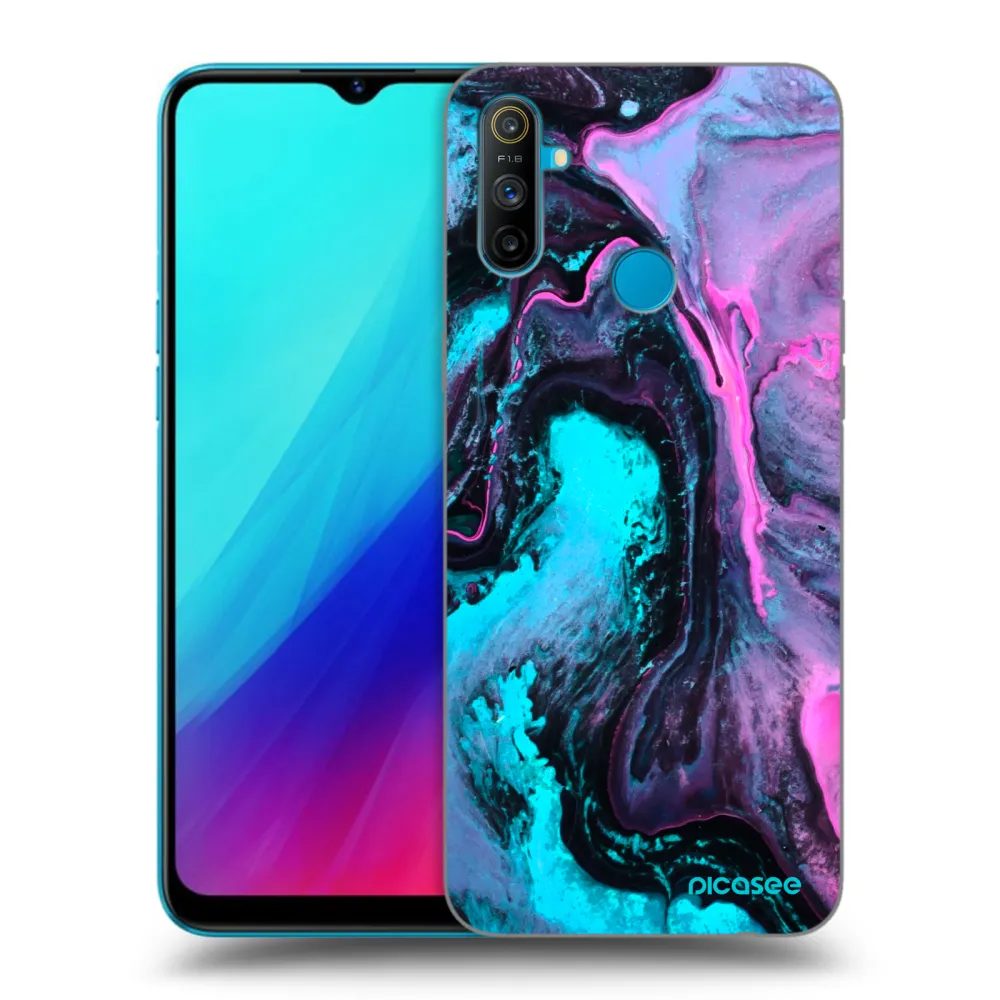 Picasee fekete szilikon tok az alábbi mobiltelefonokra Realme C3 - Lean 2