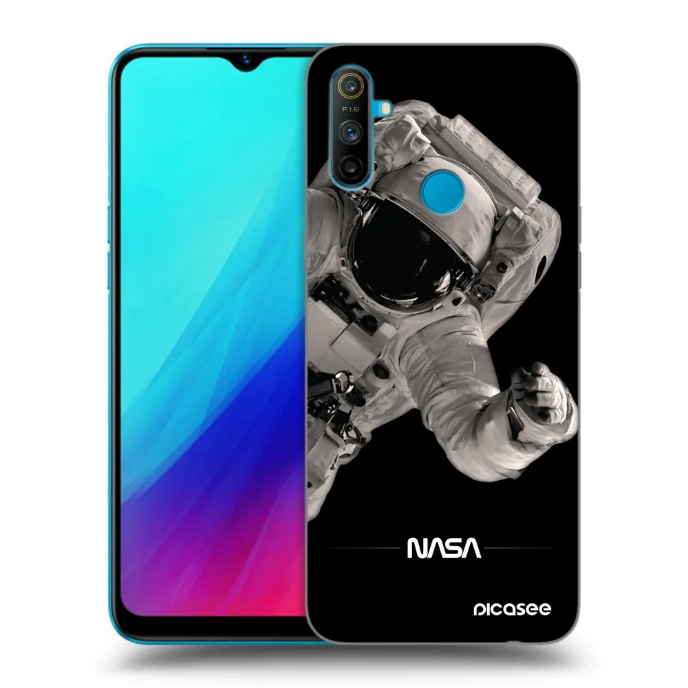 Picasee fekete szilikon tok az alábbi mobiltelefonokra Realme C3 - Astronaut Big