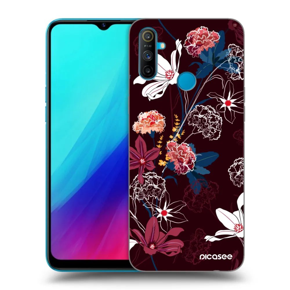 Picasee fekete szilikon tok az alábbi mobiltelefonokra Realme C3 - Dark Meadow