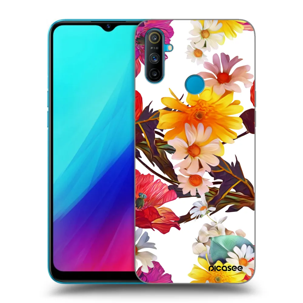 Picasee fekete szilikon tok az alábbi mobiltelefonokra Realme C3 - Meadow