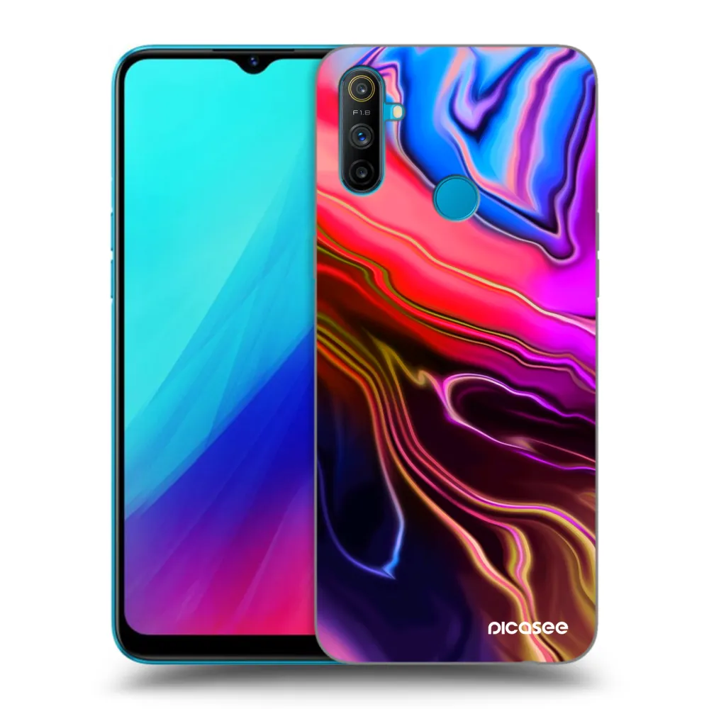 Picasee fekete szilikon tok az alábbi mobiltelefonokra Realme C3 - Electric