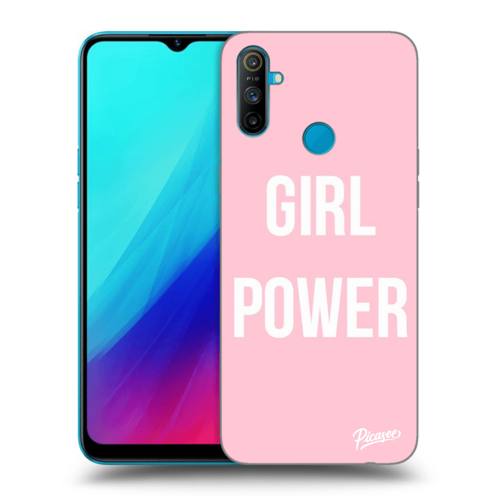Picasee fekete szilikon tok az alábbi mobiltelefonokra Realme C3 - Girl power