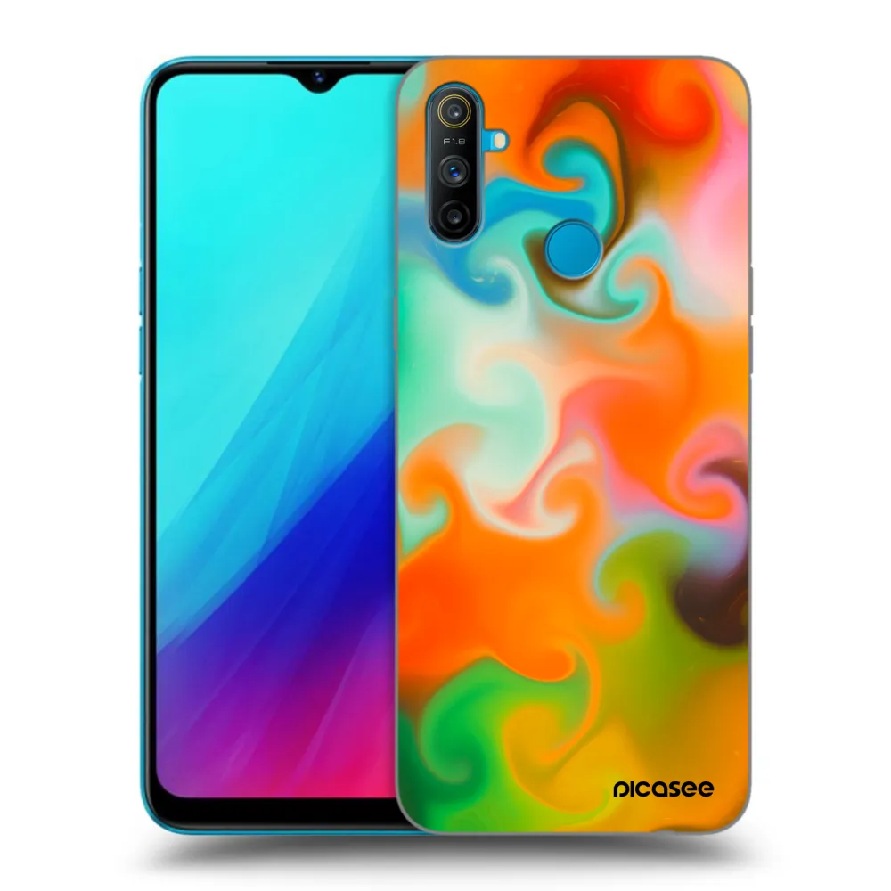 Picasee fekete szilikon tok az alábbi mobiltelefonokra Realme C3 - Juice